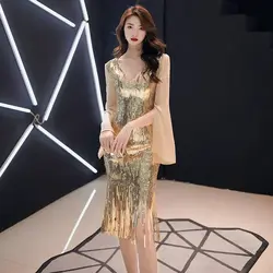 لباس شب و مجلسی زنانه پولک دوزی شده