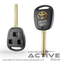 قاب ریموت‌ فابریک‌ خودرو تویوتا (سه‌دکمه)