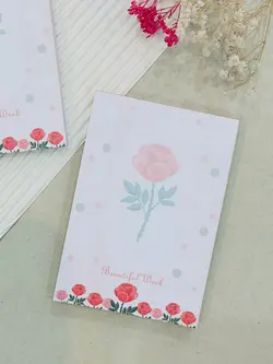 برگه یادداشت روزانه طرح گل رز