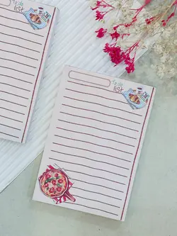 برگه یادداشت روزانه طرح پیتزا