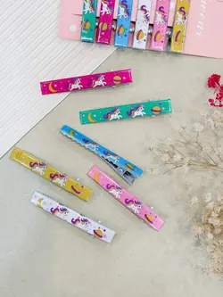 پک 6عددی گیره فلزی یونیکورن