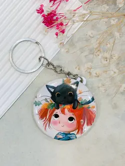 جاسوییچی فلزی دختر و گربه