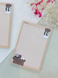 برگه یادداشت روزانه طرح خرس سه کله پوک