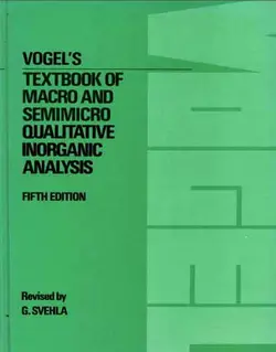 کتاب وگل Vogel's از آنالیز معدنی کیفی میکرو و نیمه میکرو ویرایش پنجم