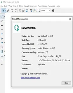 دانلود MarvinSketch 18.14 نرم افزار پیشرفته رسم ساختارهای شیمیایی