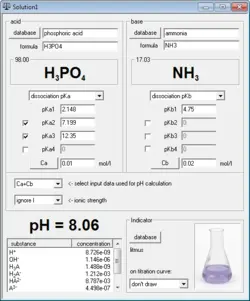 دانلود BATE pH Calculator﻿ 1.1.0.0 نرم افزار محاسبه pH و تیتراسیون