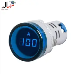 چراغ سیگنال آمپرمتر AC گرد 0A-100A قطر22 JBH (با CT)