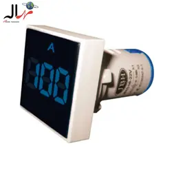 چراغ سیگنال آمپرمتر AC مربع 0A-100A قطر22 JBH (با CT)