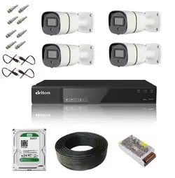 پکیج 4 دوربین مداربسته FULL HD ( DVR برایتون )