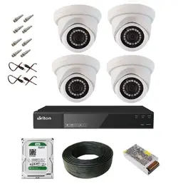 پکیج 4 دوربین مداربسته FULL HD  ( DVR برایتون )
