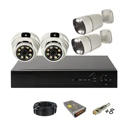 پک 4 دوربین فول اچ دی ۵ مگاپیکسلی دید در شب رنگی وارم لایت فول اچ دی warmlight
