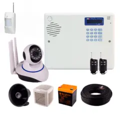پکیج دزدگیر اماکن سایلکس مدل SG8 سیم کارتی (چشمی بیسیم)+ دوربین بیسیم