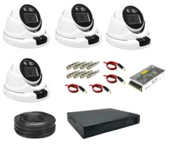 پکیج 4 دوربین دام فول اچ دی دید در شب رنگی WARM LIGHT