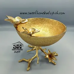 ظروف پذیرایی آلومینیومی مدل ریشه گل طلایی
