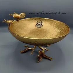 ظروف پذیرایی آلومینیومی مدل ریشه گل طلایی