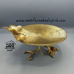 ظروف پذیرایی آلومینیومی مدل ریشه گل طلایی