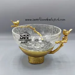 آجیل خوری مدل پرنده شیشه دار