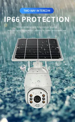 دوربین چرخشی خورشیدی مدل سیم کارتی(8w power solar panel)