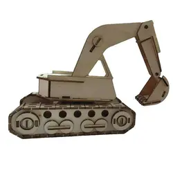 پازل چوبی سه بعدی برتاریو مدل بیل مکانیکی