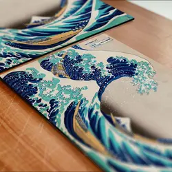 تابلو شاسی آواویز مدل دریای طوفانی ژاپنی کد 4G486