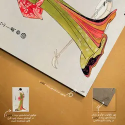 تابلو شاسی آواویز مدل زن ژاپنی در کیمونو کد 4G485