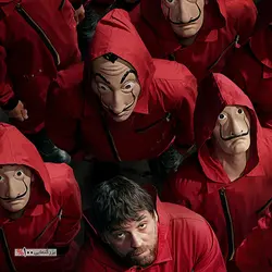 تابلو شاسی آواویز مدل سریال Money Heist خانه کاغذی کد 4G479