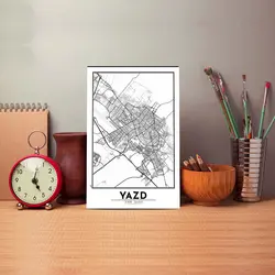 تابلو شاسی آواویز مدل نقشه یزد کد Avaviz-Map-4G1314