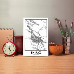 تابلو شاسی آواویز مدل نقشه شیراز کد Avaviz-Map-4G1312