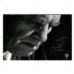 تابلو شاسی مدل احمد شاملو طرح کاش ای‌کاش آب می‌بودم کد 4G325