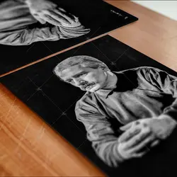 تابلو شاسی آواویز مدل فرهاد مهراد طرح بنفشه‌ها کد 4G403