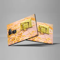 تابلو شاسی طرح کیف، دوربین و برگ‌های پاییزی کد 4G-AVZ-6016