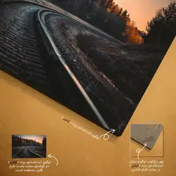 تابلو شاسی طرح ریل قطار در جنگل پاییزی کد 4G-AVZ-6017