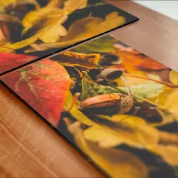 تابلو شاسی طرح بلوط در میان برگ‌های پاییزی کد 4G-AVZ-6013