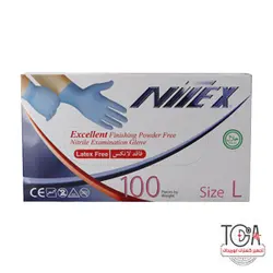 دستکش نیتریل Nitex سایز M بسته 100 عددی