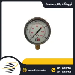 گیج فشار FG چین روغنی عمودی صفحه 10 سانتی متر