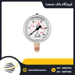 گیج فشار پکنز ( PAKKENS ) ترکیه روغنی عمودی صفحه 6 سانتی متر