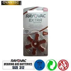 باتری سمعک رایوواک سایز 312 RAYOVAC ده کارتی
