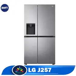 قیمت یخچال فریزر ال جی j257 - خرید ساید 30 فوت J257