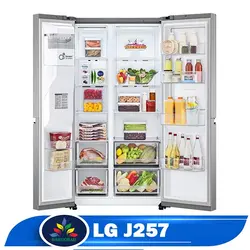 قیمت یخچال فریزر ال جی j257 - خرید ساید 30 فوت J257