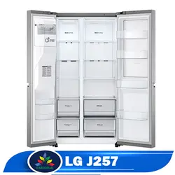 قیمت یخچال فریزر ال جی j257 - خرید ساید 30 فوت J257