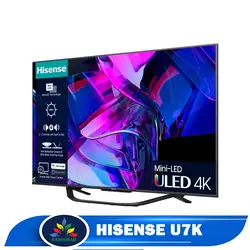 قیمت تلویزیون هایسنس U7K - خرید تلویزیون یولد Mini LED 55U7K