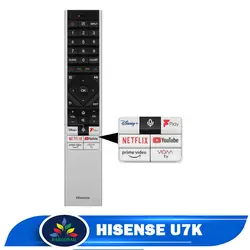 قیمت تلویزیون هایسنس U7K - خرید تلویزیون یولد Mini LED 55U7K