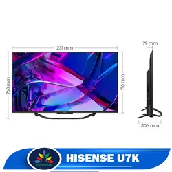 قیمت تلویزیون هایسنس U7K - خرید تلویزیون یولد Mini LED 55U7K