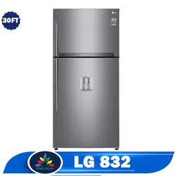 خرید یخچال فریزر ال جی 832 - قیمت یخچال بالا پایین  GRM-832