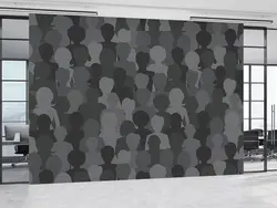 پوستر دیواری جمعیت مردم هنری W10119900 - خرید با قیمت مناسب - والینو