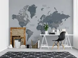 کاغذ دیواری مدل نقشه جهان W10121400 - خرید با قیمت مناسب - والینو