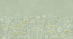 پوستر دیواری فیتنس بدنسازی W10135100 - خرید با قیمت مناسب - والینو