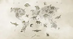 پوستر دیواری اتاق کودک دایناسور W10149600 - خرید با قیمت مناسب - والینو