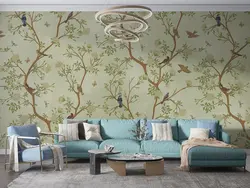 کاغذ دیواری شاخه درخت و پرنده W10152900 - خرید با قیمت مناسب - والینو