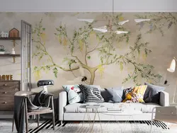 کاغذ دیواری طرح درخت و برگ W10171800 - خرید با قیمت مناسب - والینو